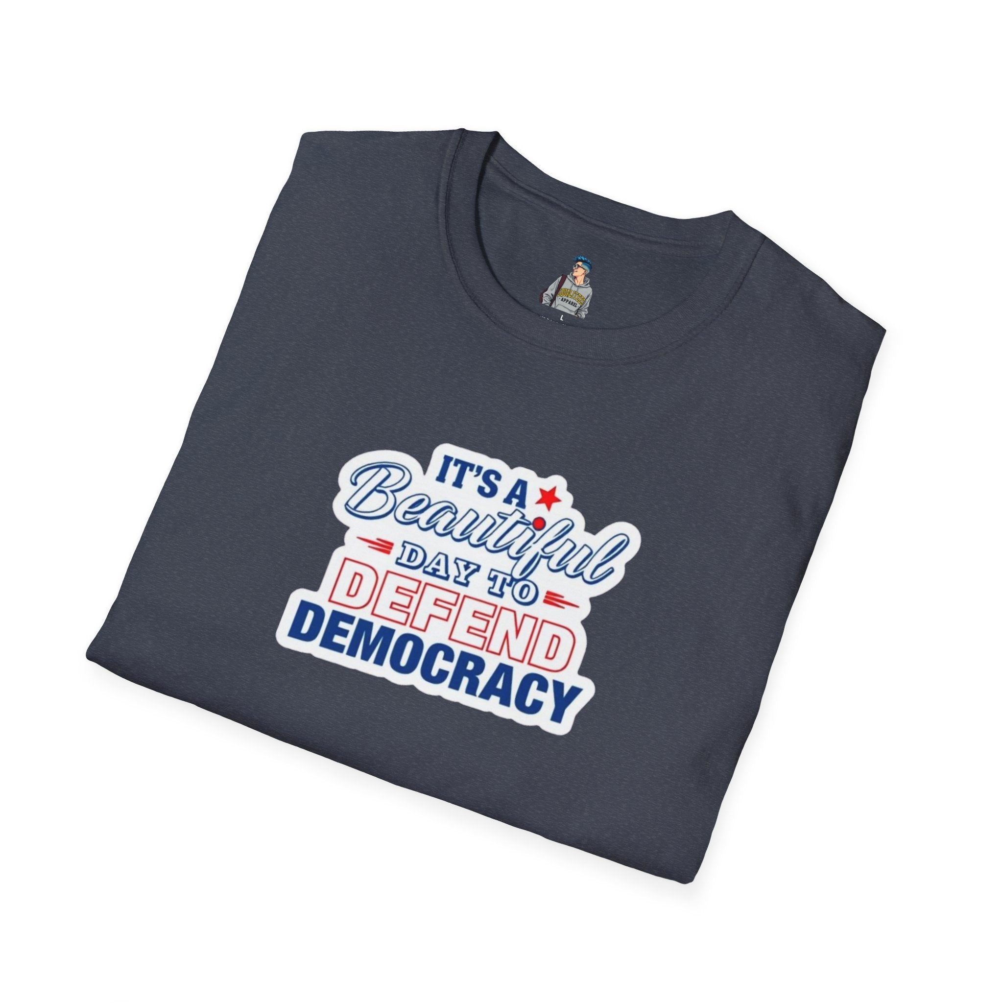 Defend Democracy Unisex Softstyle T-Shirt - Perfect for Activism and Everyday Wear