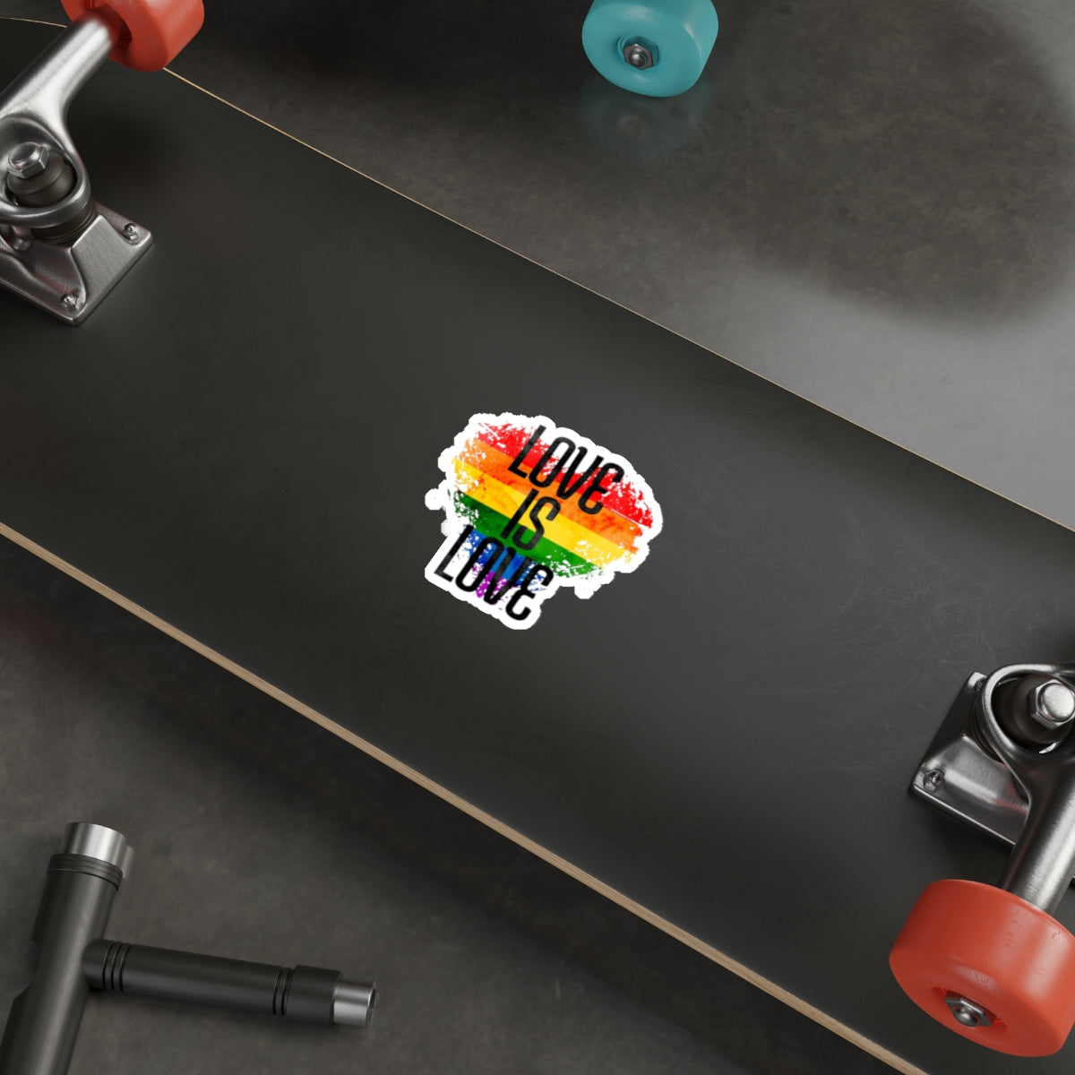 Die-Cut Stickers - Love is Love Rainbow Heart