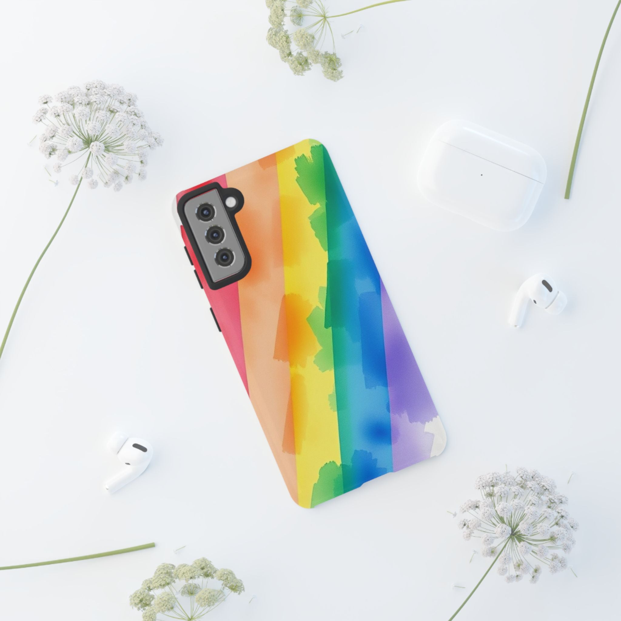 Rainbow Watercolor Art Tough Cases For Android & iPhone