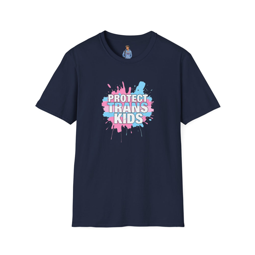 Protect Trans Kids Unisex Softstyle T-Shirt - Supportive LGBTQ+ Apparel