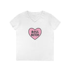 Boss Bitch Ladies' V-Neck T-Shirt | Empowering Casual Wear