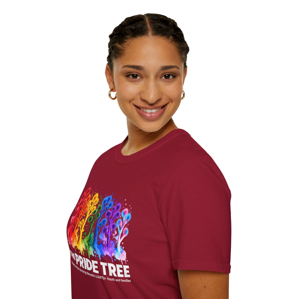 Pride Tree Las Vegas White Text T-shirt