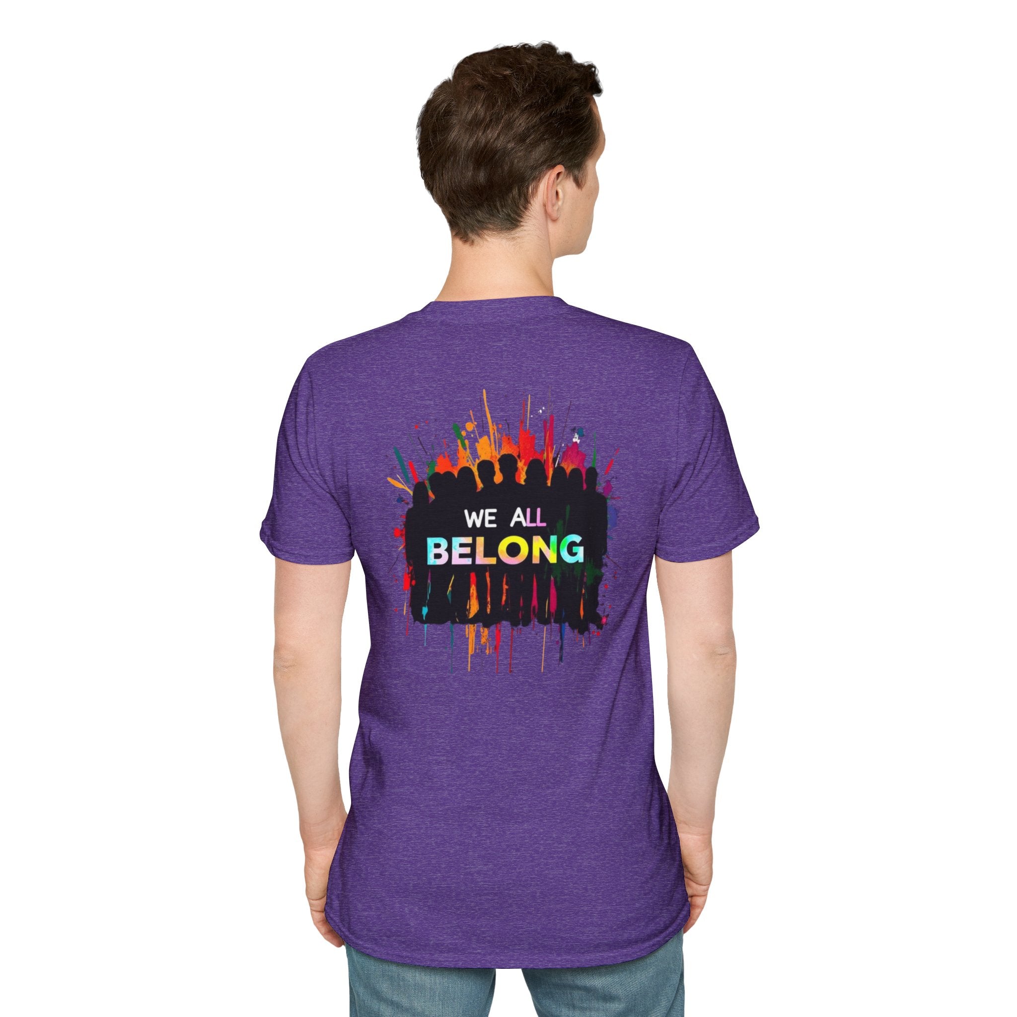 Unisex Softstyle T-Shirt: "Conversion Therapy is Torture" & "We All Belong" - LGBTQ+ Empowerment Tee