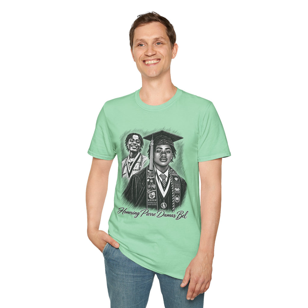 Double Portrait Front - In Memory of Pierre Damas Bel T-Shirt