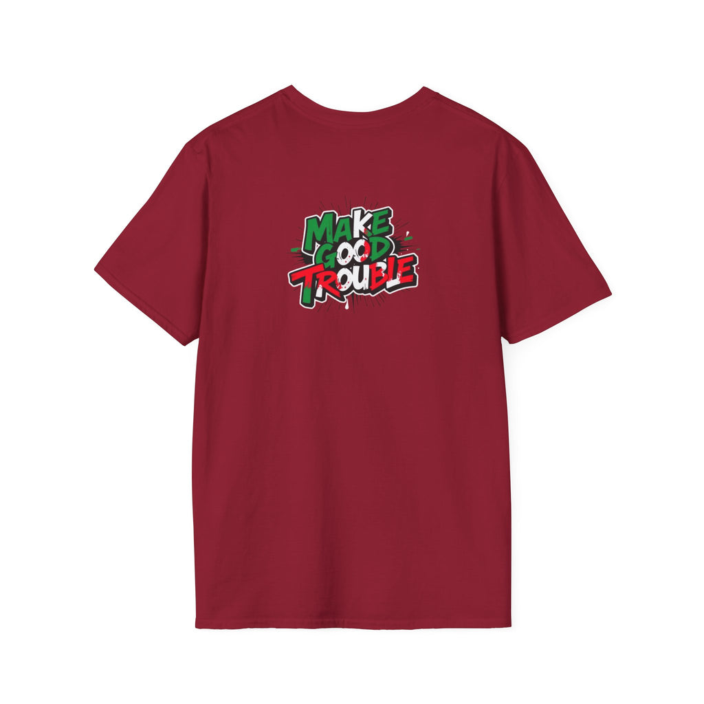 Make Good Trouble Unisex Softstyle T-Shirt | Fun Graphic Tee for Activists & Trendsetters