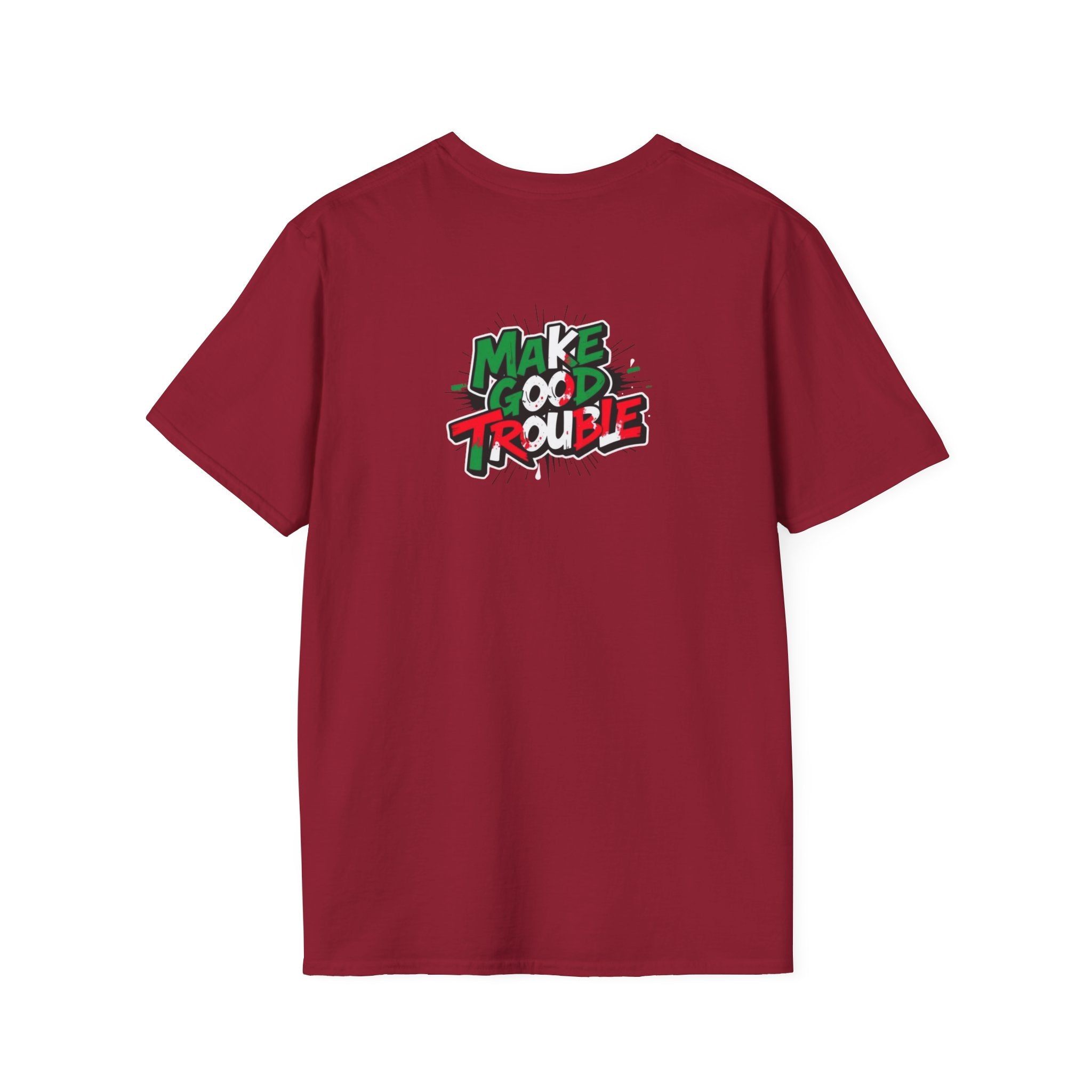 Make Good Trouble Unisex Softstyle T-Shirt | Fun Graphic Tee for Activists & Trendsetters