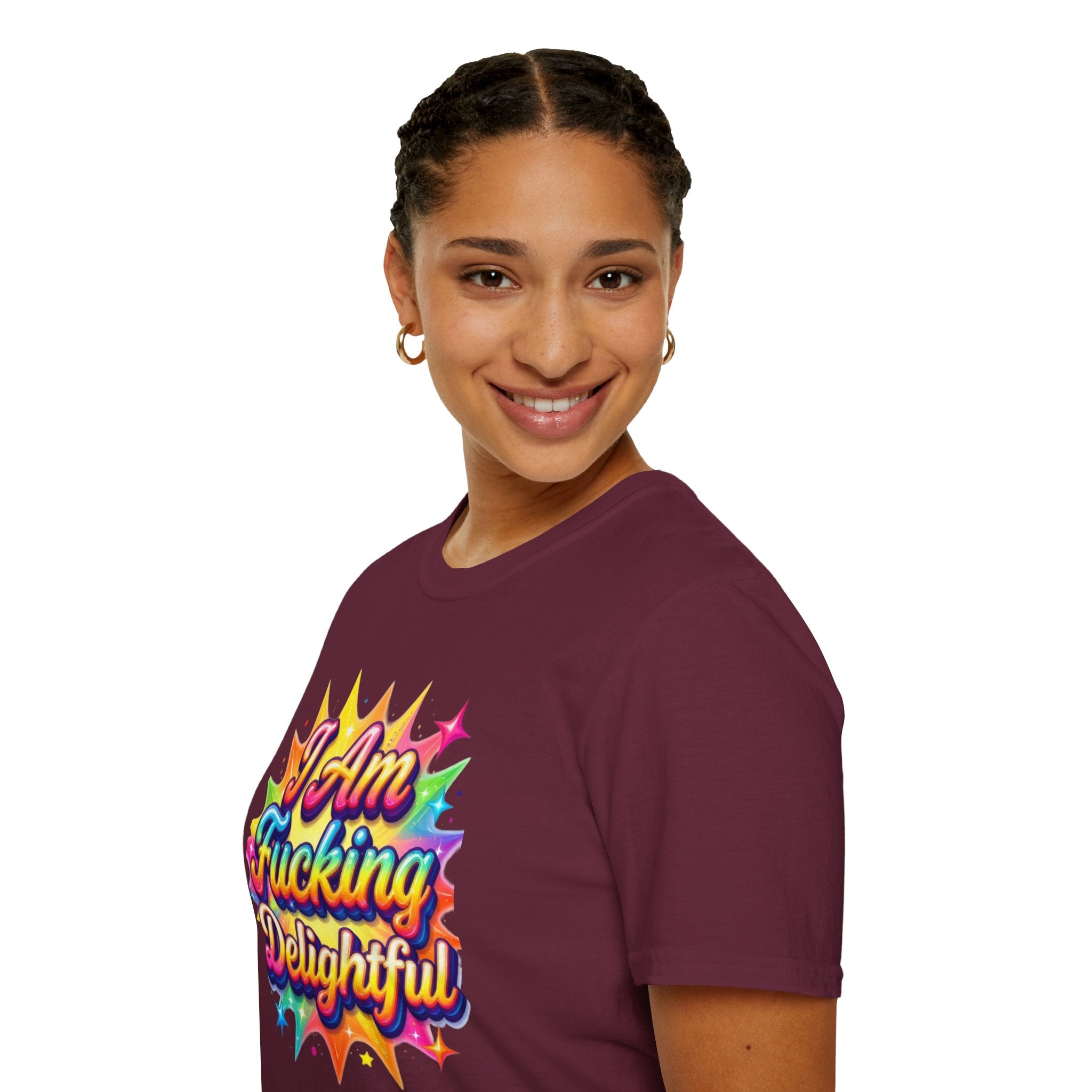 I Am Fucking Delightful T-Shirt - Bold Rainbow Self-Love Graphic Tee