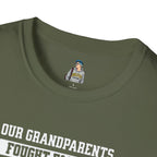 Unisex Softstyle T-Shirt: 'Our Grandparents Fought Fascists' Patriotic Tee