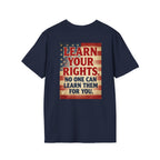 Learn Your Rights T-Shirt — Patriotic American Flag Graphic Tee