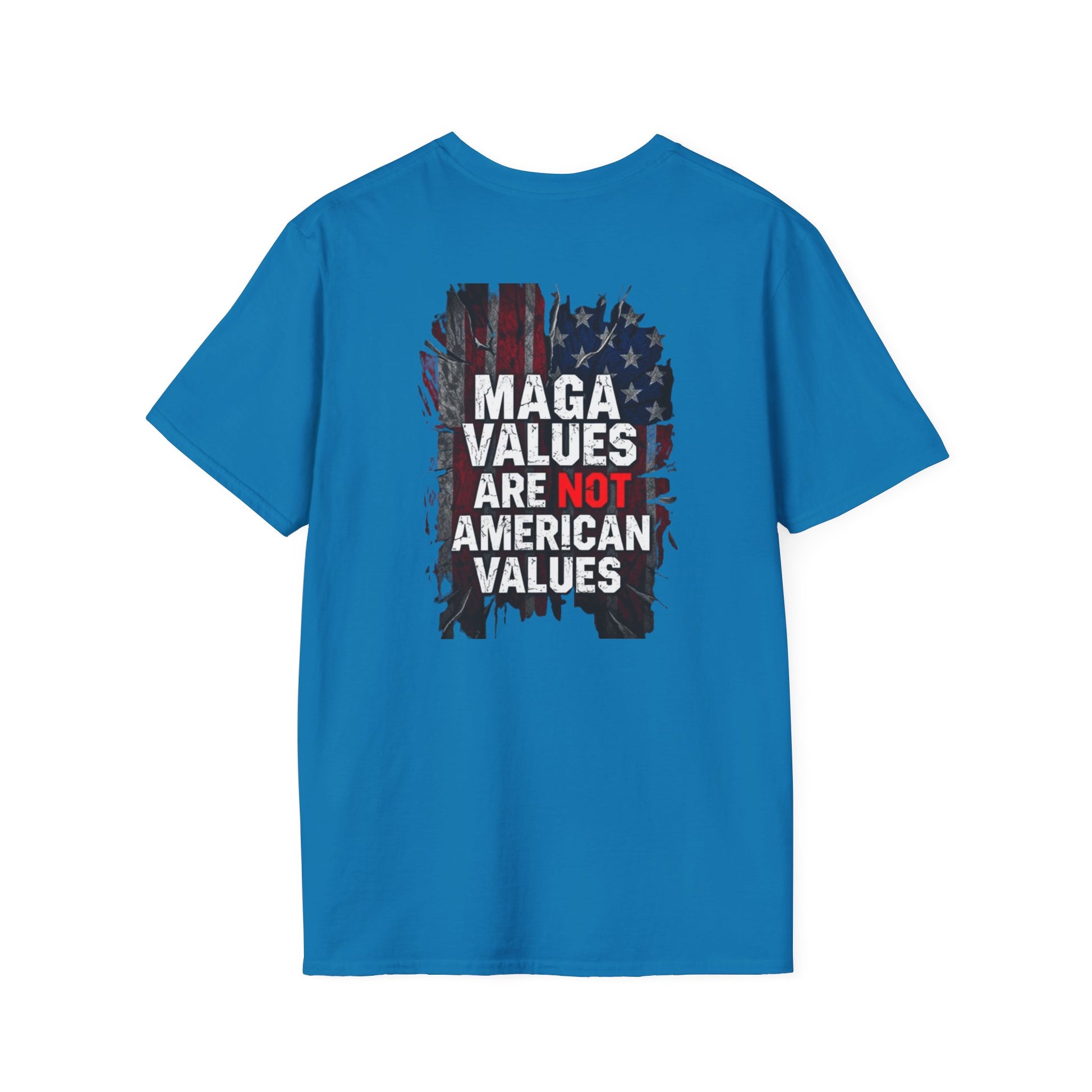 Unisex Softstyle T-Shirt - 'The People United' & 'MAGA Values Are NOT American Values' Graphic Tee