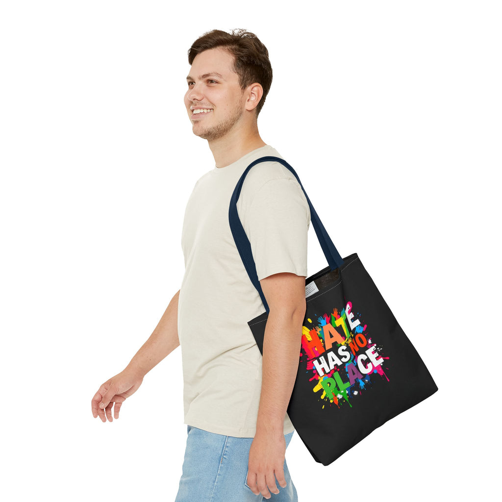 Hate Has No Place Paint Splatter Tote Bag