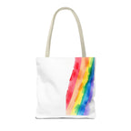 Rainbow Watercolor on Canvas Design - Tote Bag