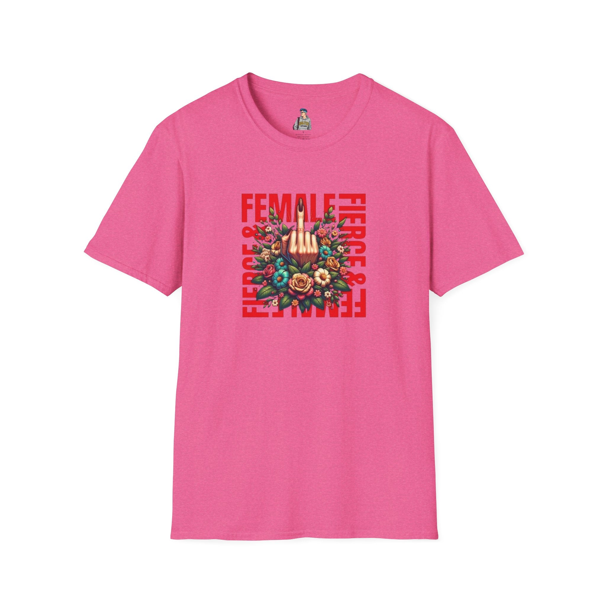 Fierce Female Unisex T-Shirt - Softstyle Floral Graphic Tee