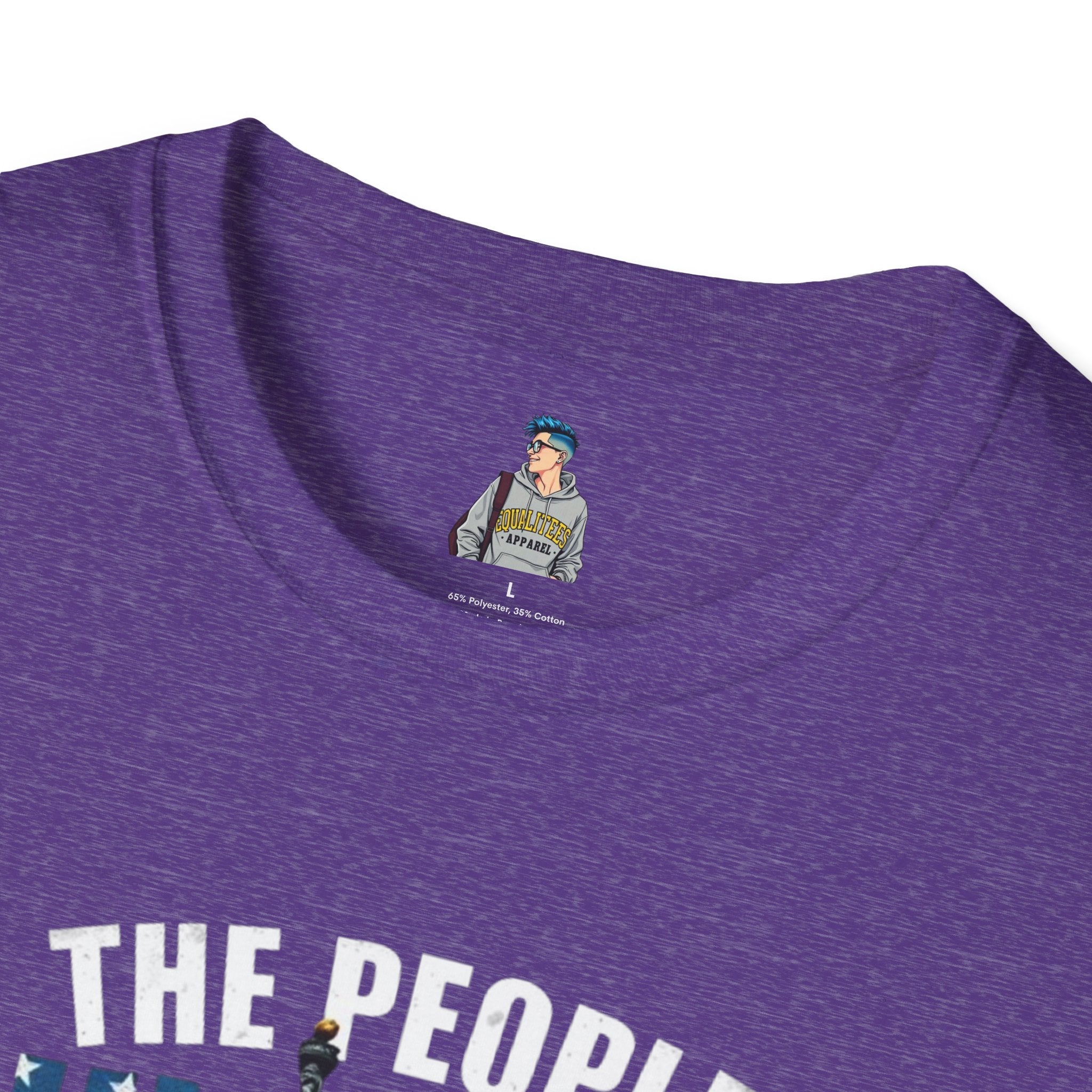 Patriotic Unisex Softstyle T-Shirt - "The People United Will Not Be Defeated"
