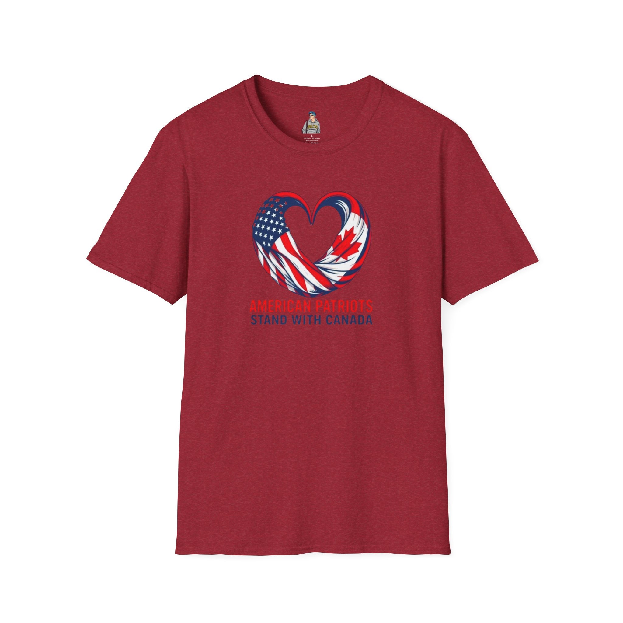 American Patriots Stand with Canada Unisex Softstyle T-Shirt