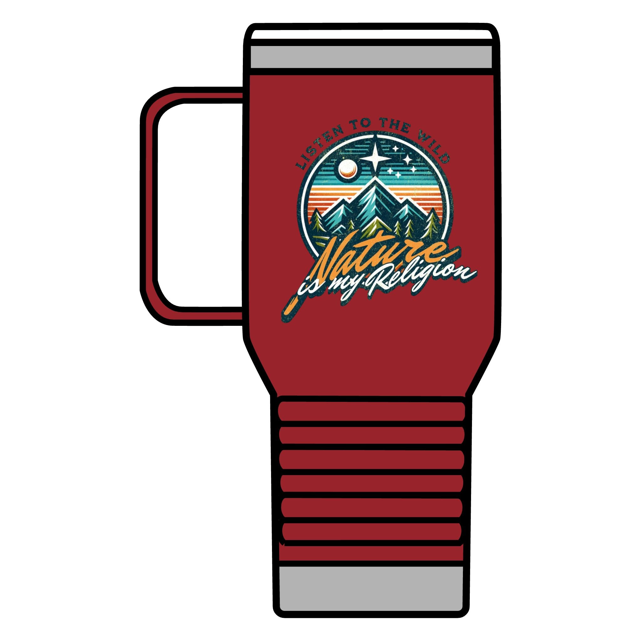 Listen To the Wild, Nature is My Religion Travel Mug - 20oz