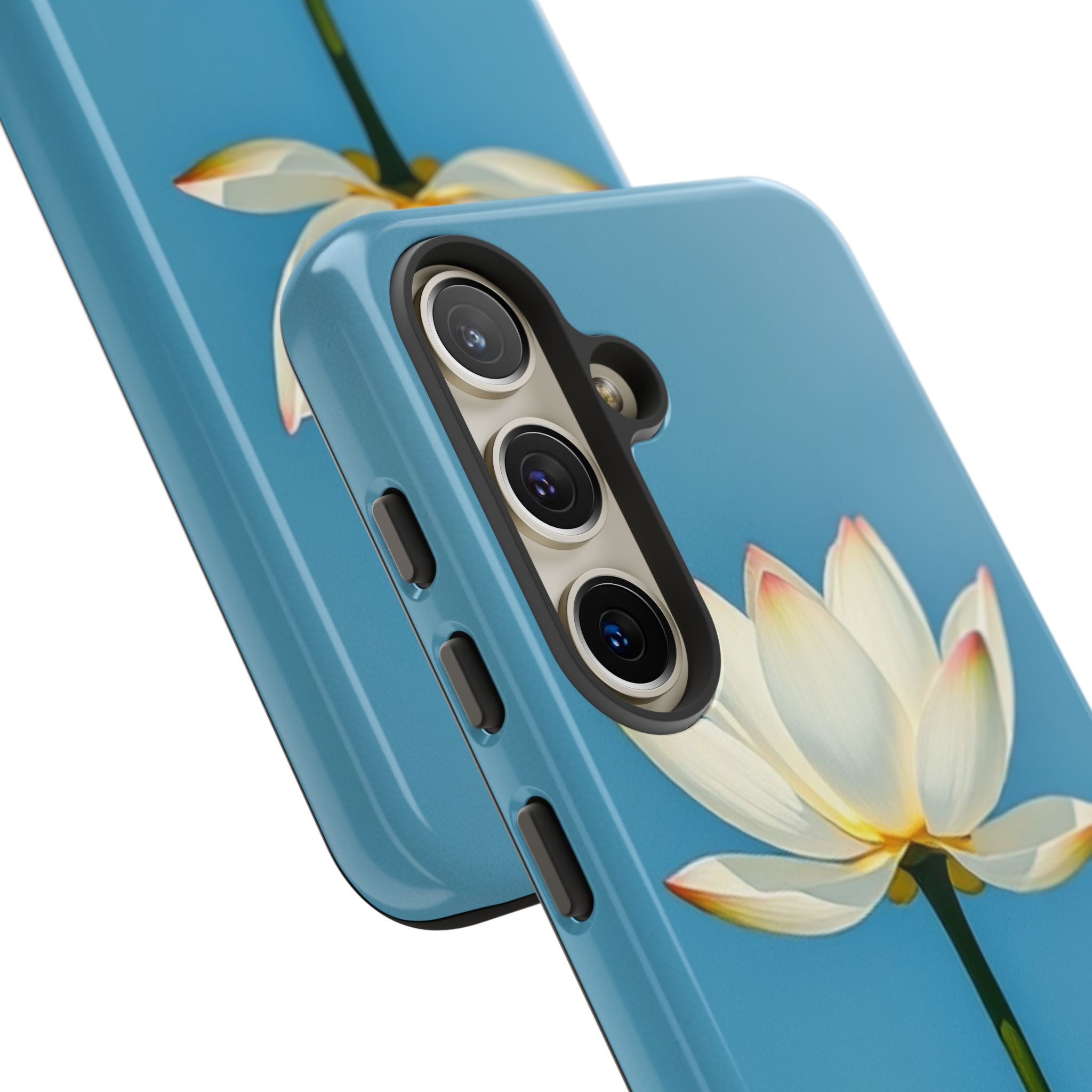 Open White Peace Lily Design Tough Case For Android & iPhone