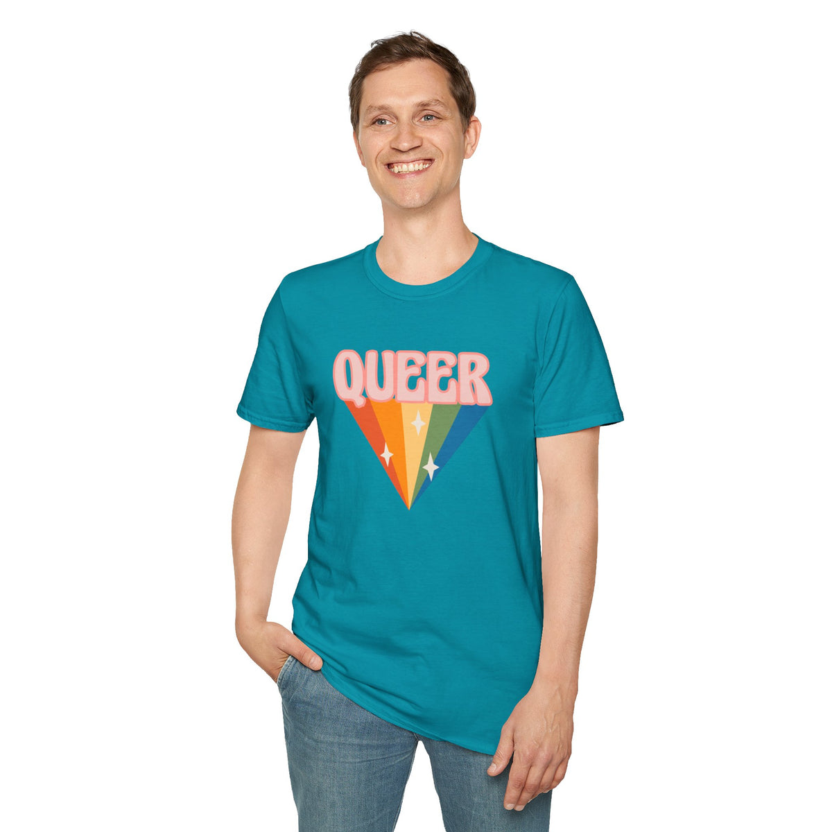 Queer Rainbow Sparkle Pride Tree Las Vegas T-Shirt
