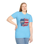 Unisex Softstyle T-Shirt - 'Patriots Don't Vote for Traitors' with USA Flag Design