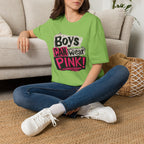 Boys Can Wear Pink T-Shirt — Bold Retro Feminist Graphic Tee