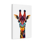 Colorful Giraffe Canvas Art - Vibrant Stretched Wall Decor for Animal Lovers