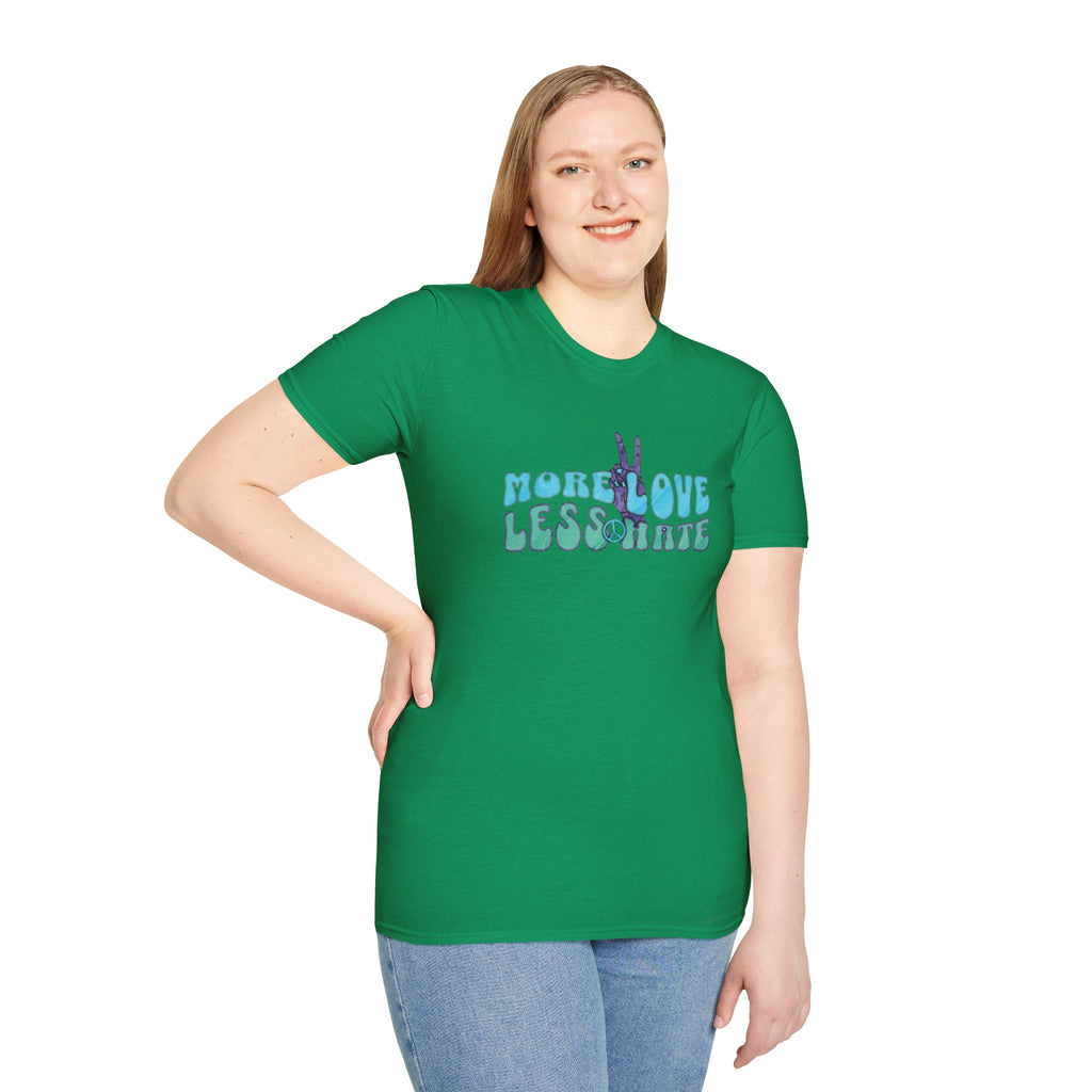 More Love Less Hate Unisex Softstyle T-Shirt