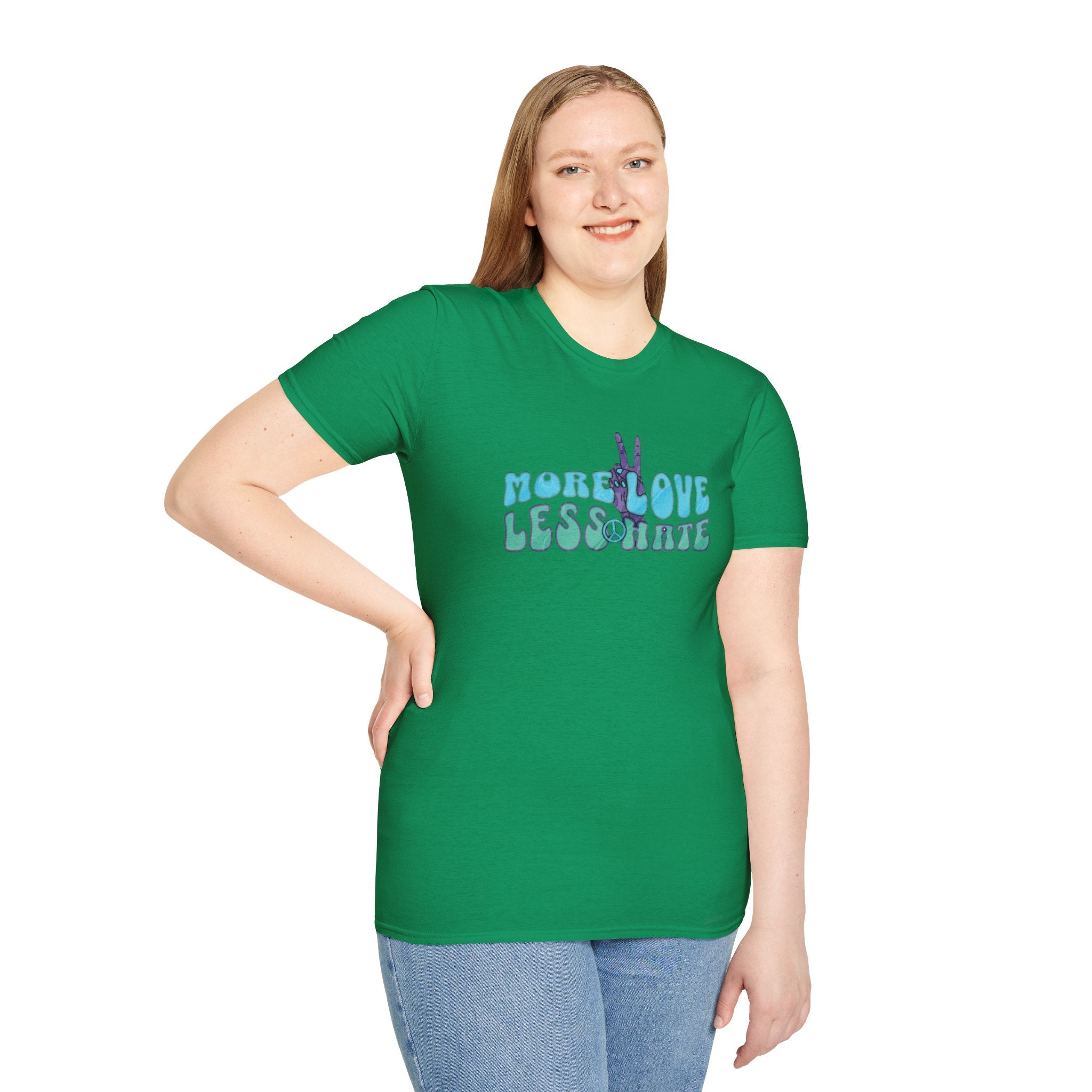 More Love Less Hate Unisex Softstyle T-Shirt