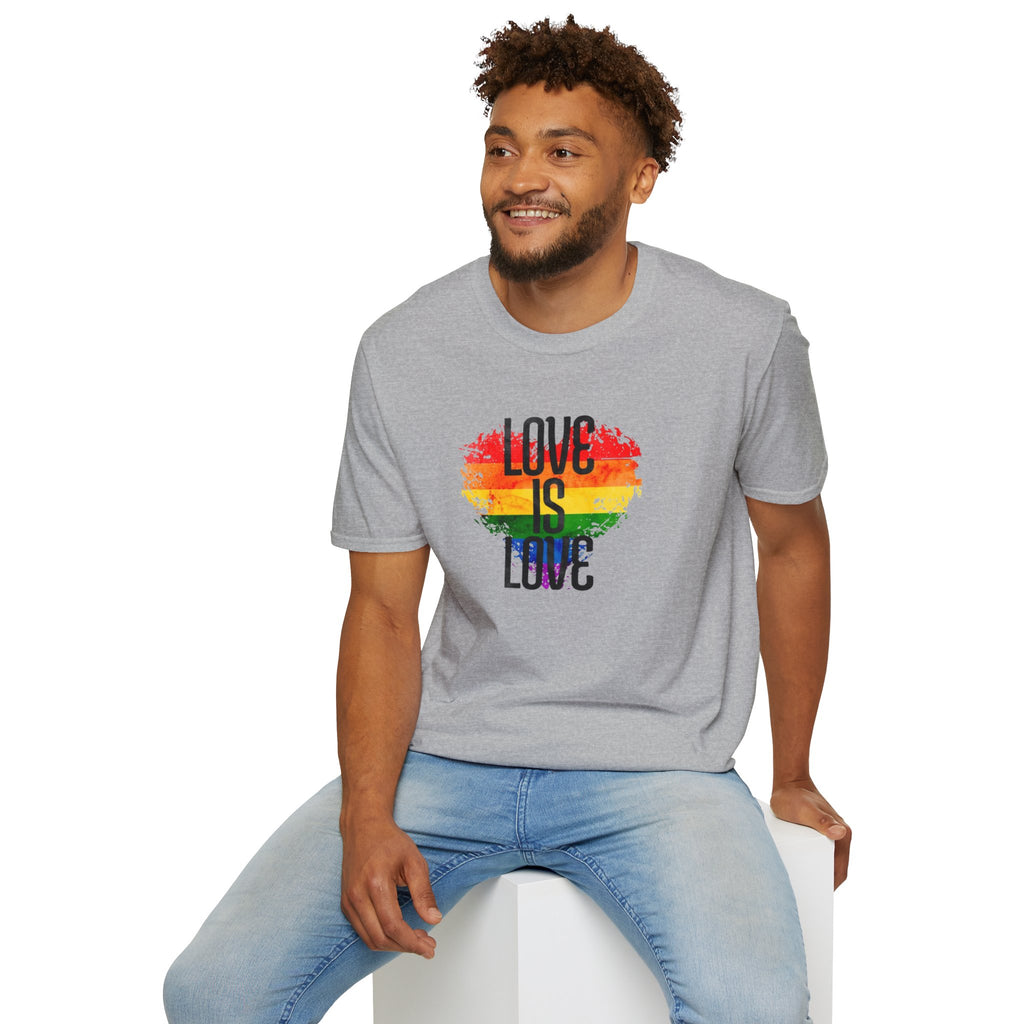 Pride Love Is Love Unisex Softstyle T-Shirt - EqualiTees.Me