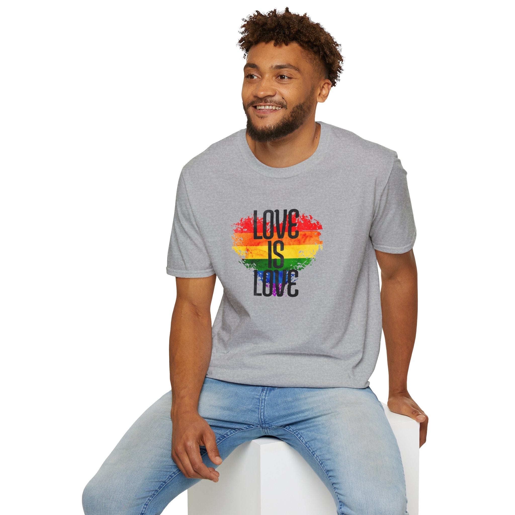 Pride Love Is Love Unisex Softstyle T-Shirt - EqualiTees.Me