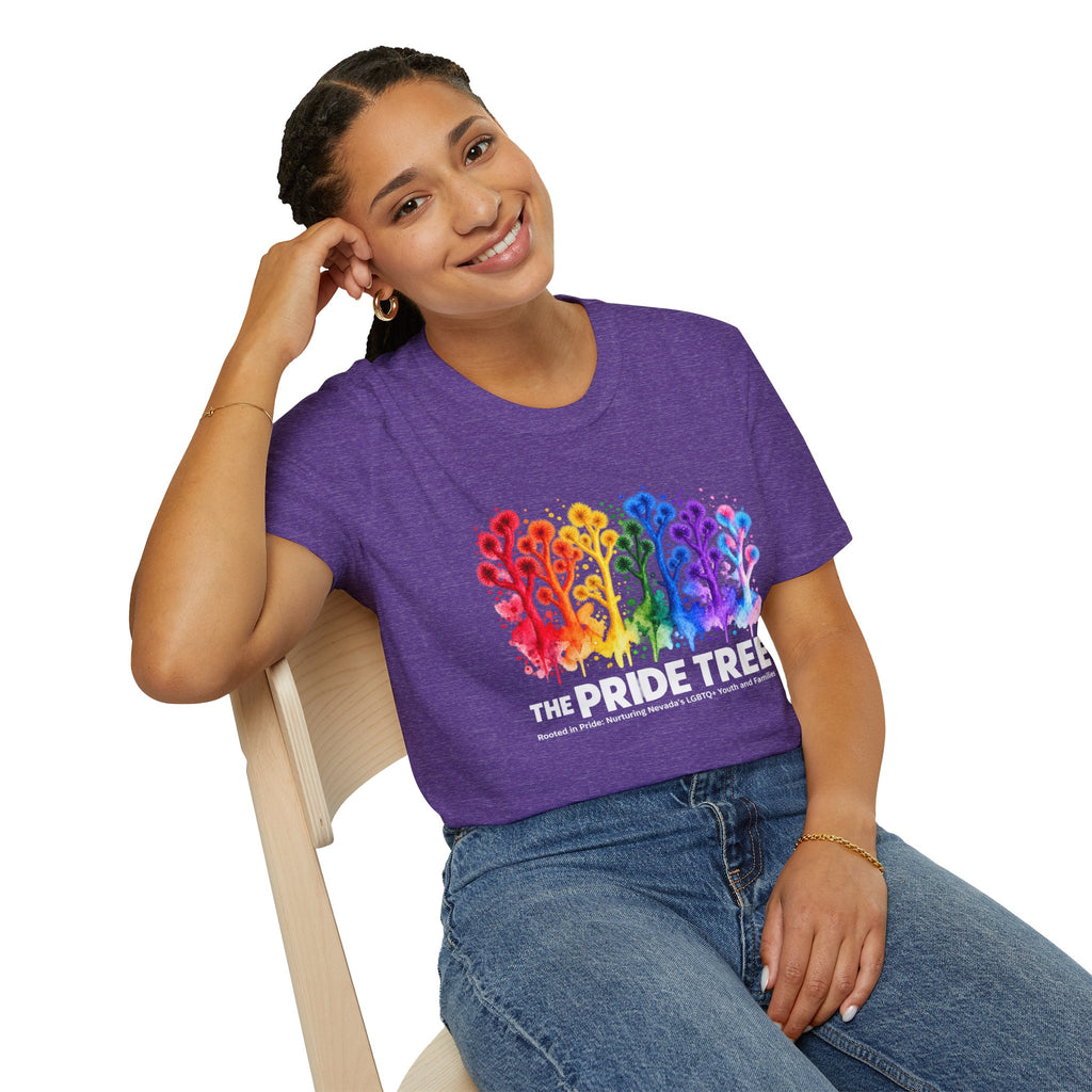 Pride Tree Las Vegas White Text T-shirt