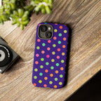 Colorful Polka Dot Tough Phone Case for iPhone