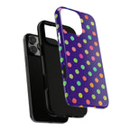 Colorful Polka Dot Tough Phone Case for iPhone
