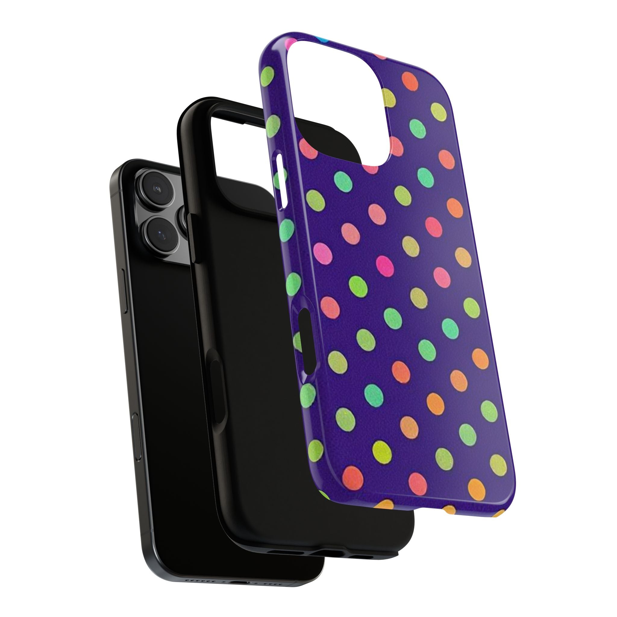 Colorful Polka Dot Tough Phone Case for iPhone