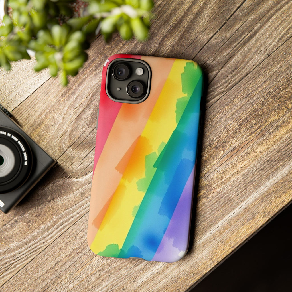 Rainbow Watercolor Art Tough Cases For Android & iPhone