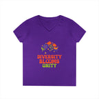 V-Neck T-Shirt Diversity Blooms Unity Floral Design