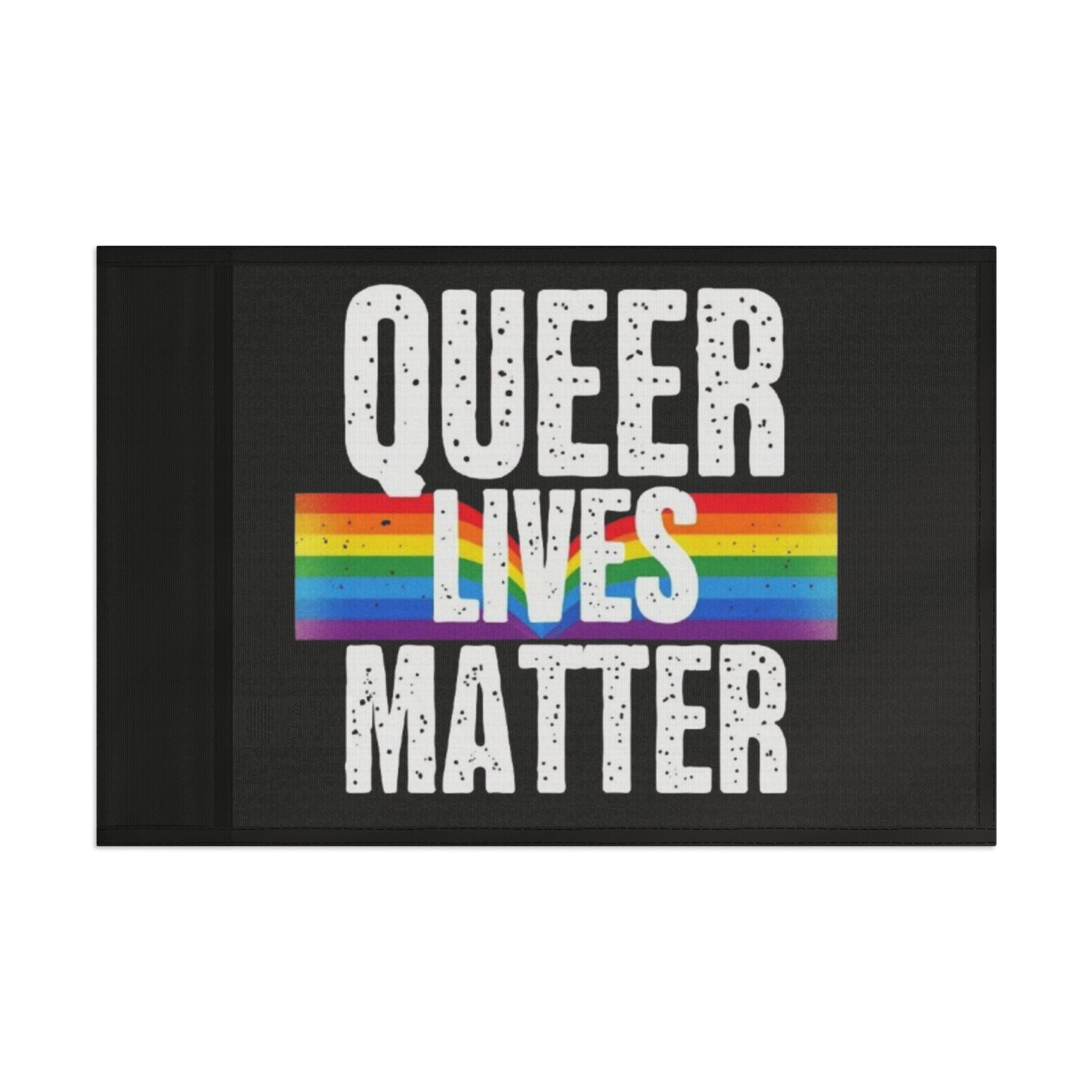 Queer Lives matter Flag - Aesthetic LGBTQ+ Banner for Celebration & Home Decor