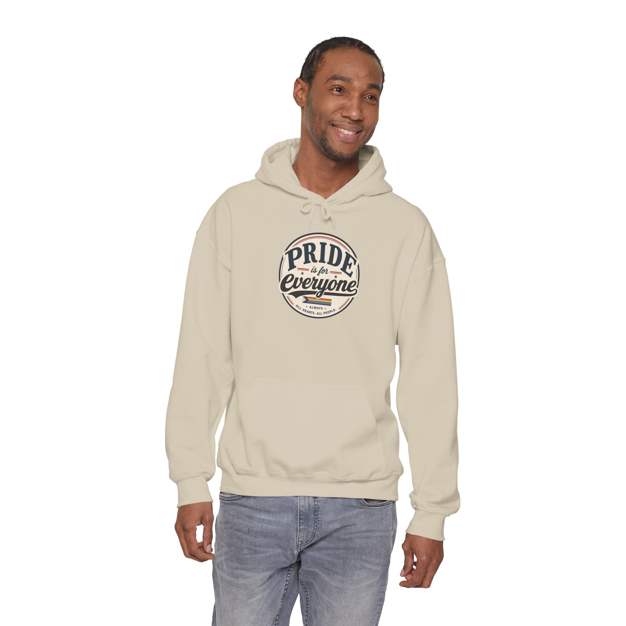 Pride Is For Everyone Pullover Hoodie — Vintage Graphic Inclusivity Sweatshirt