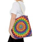 Rainbow Mandala Tote Bag