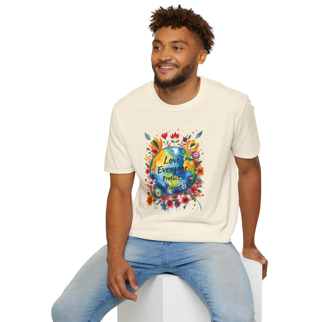 Love Everyone, Protect Planet Floral Graphic Tee