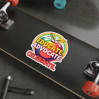 Vibrant Educational Die-Cut Stickers - "Educate. Advocate. Celebrate."