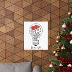 Inspirational Matte Vertical Poster - 'Be the Light'