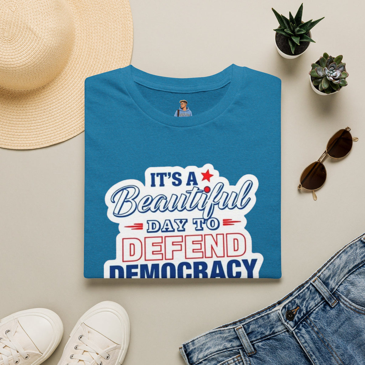 Defend Democracy Unisex Softstyle T-Shirt - Perfect for Activism and Everyday Wear