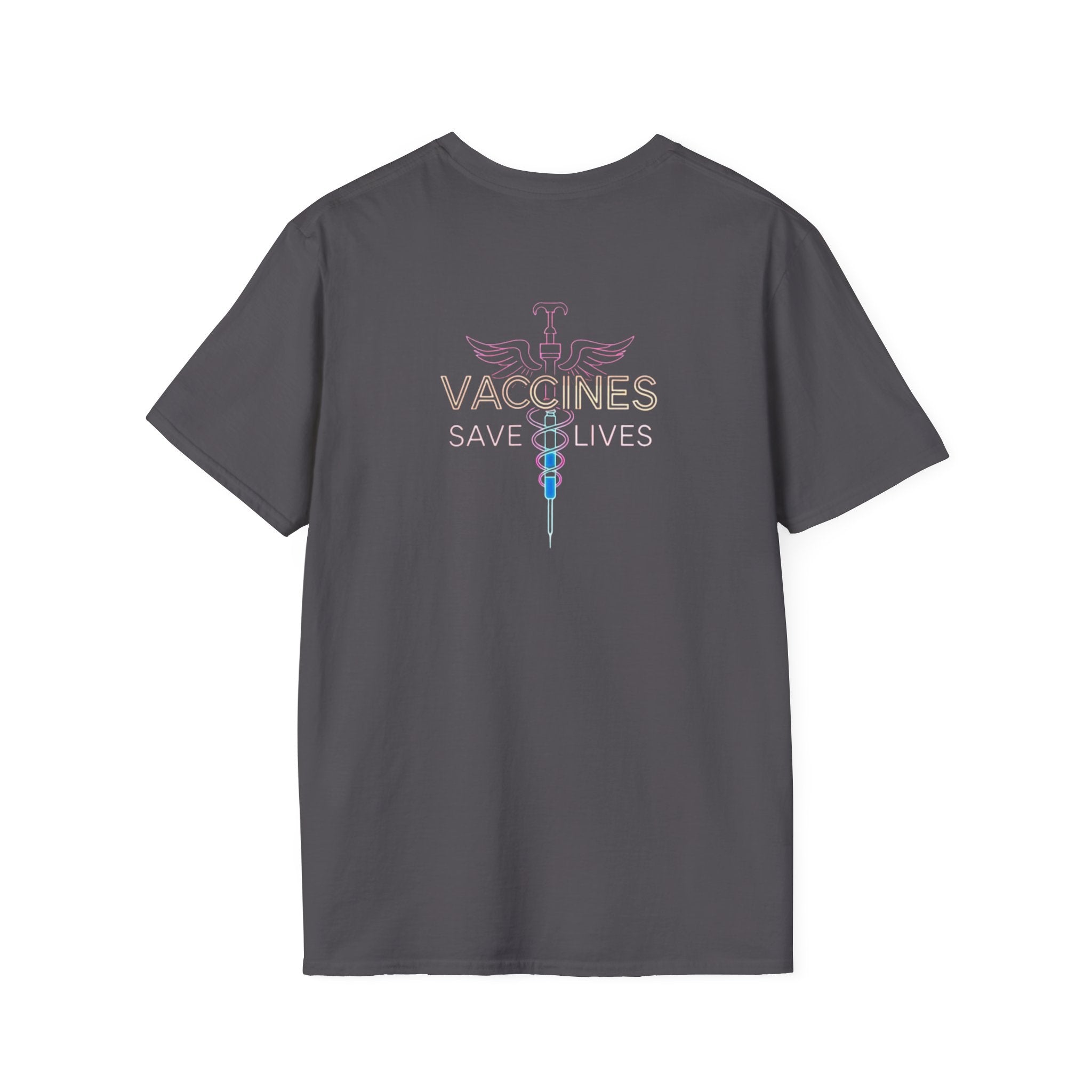 Unisex Softstyle T-Shirt - "Get Poked - Vaccines Save Lives" Statement Tee