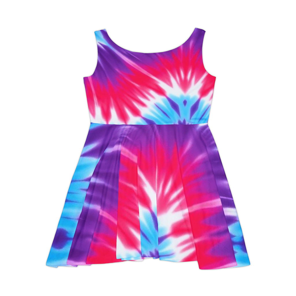 Vibrant Tie-Dye Skater Dress - Perfect for Summer Outings & Festivals
