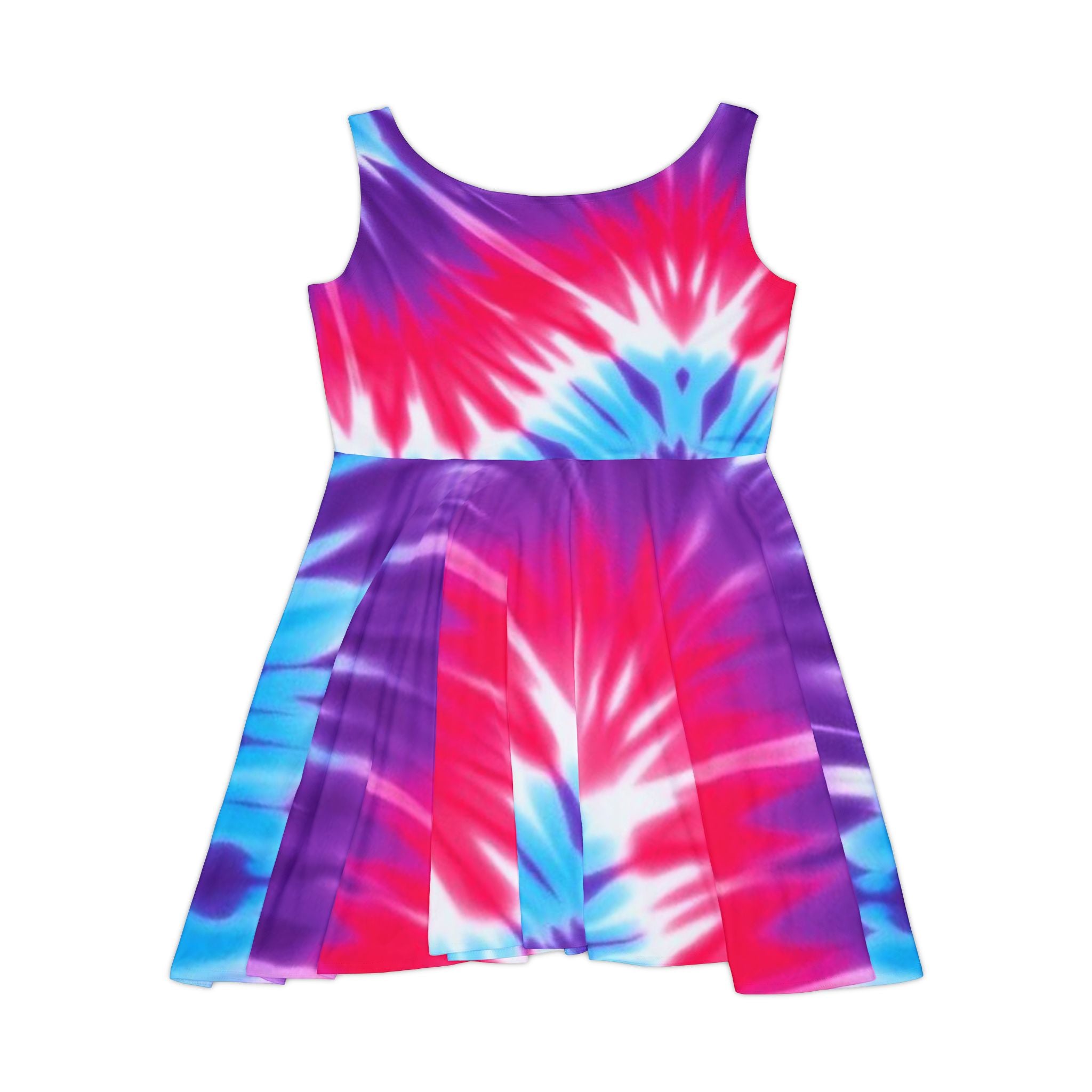 Vibrant Tie-Dye Skater Dress - Perfect for Summer Outings & Festivals