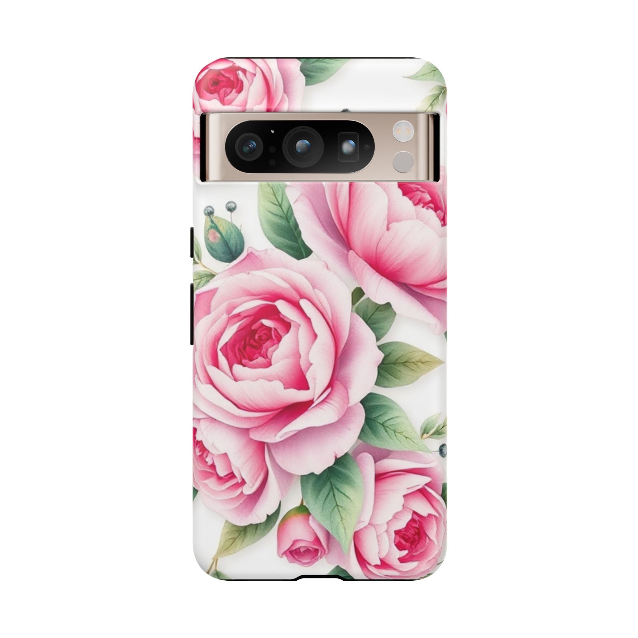 Android OR iPhone Compatible Cases - Pink Flower Design - Unique Tough Cases