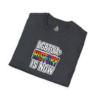 LGBTQIA+ History Is Now Unisex Softstyle T-Shirt