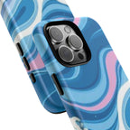 Blue & Pink Swirl Tough Case for iPhone