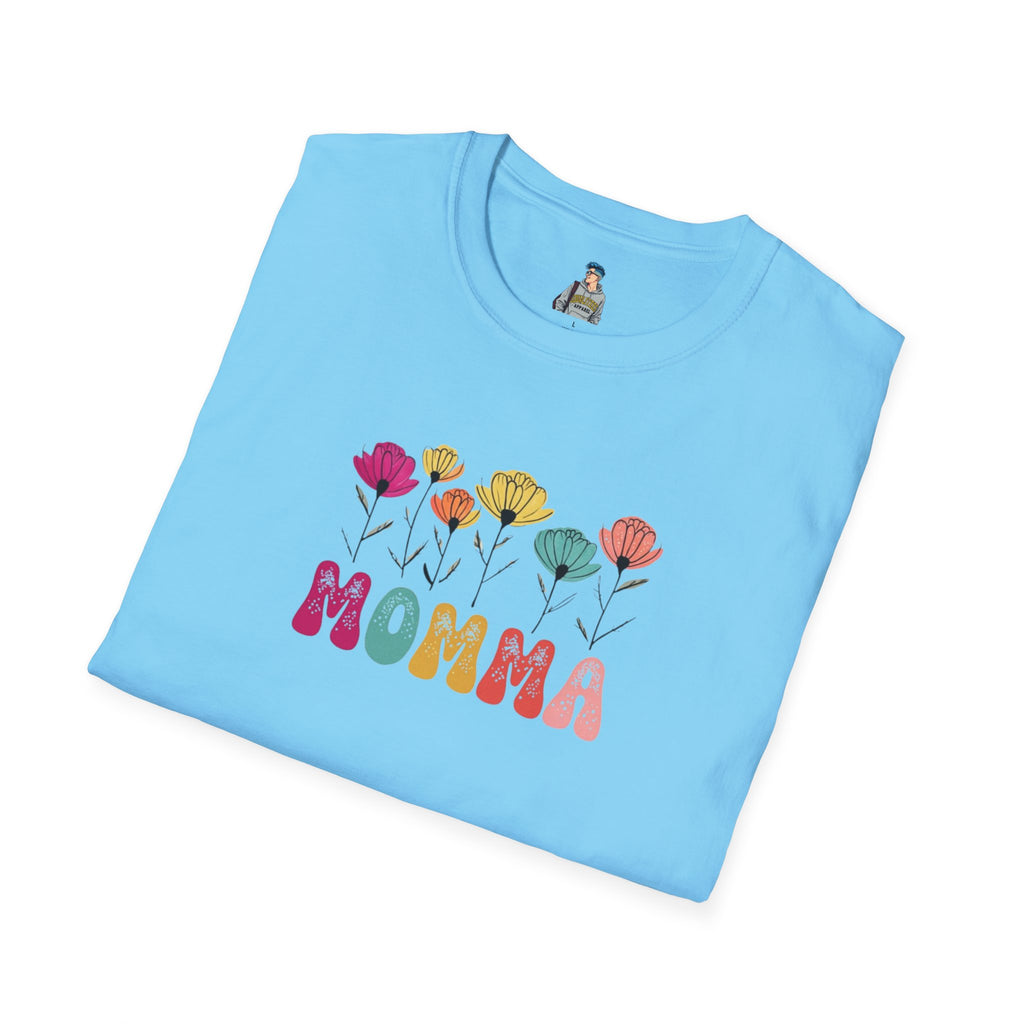 Floral 'Momma' Unisex Softstyle T-Shirt - Perfect for Mother's Day & Everyday Wear