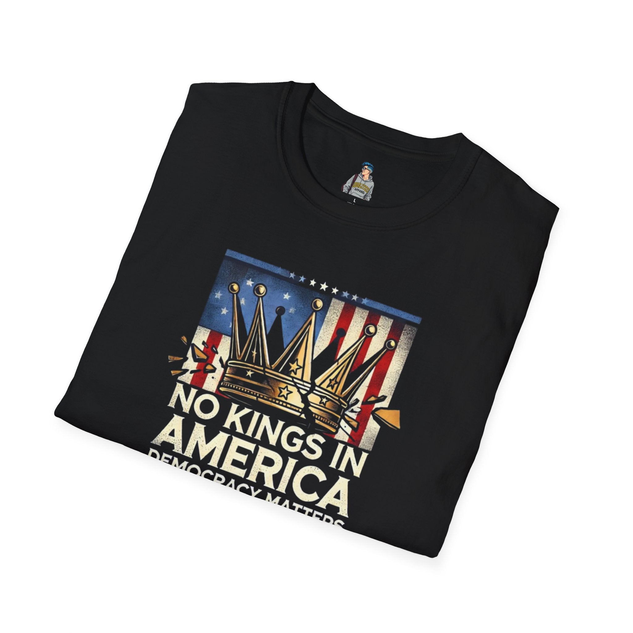 No Kings in America-Democracy Matters  Unisex Softstyle T-Shirt